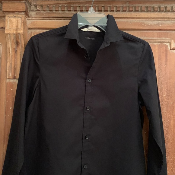 H&M Youth Black Button Up Shirt Black Size 13/ 14 - Picture 2 of 10